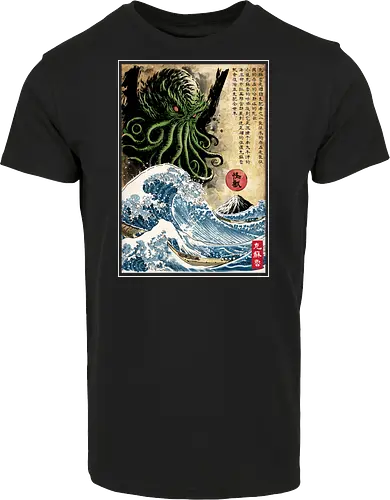 Great Cthulhu in Japan woodblock