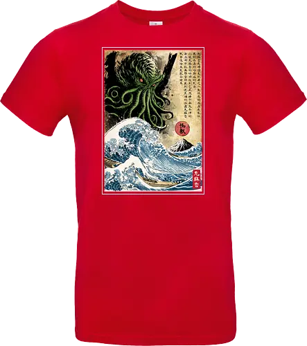 Great Cthulhu in Japan woodblock