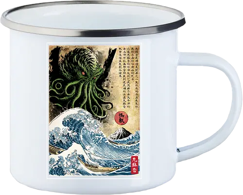 Great Cthulhu in Japan woodblock