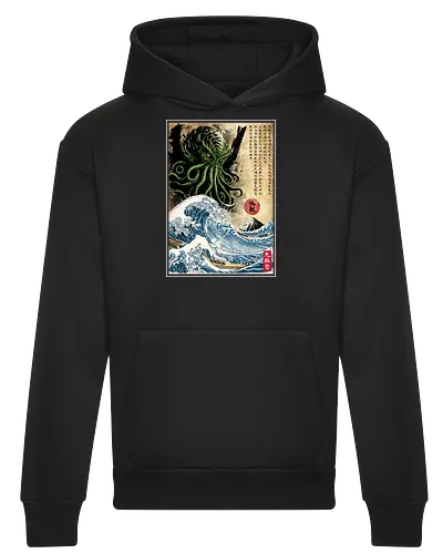 Great Cthulhu in Japan woodblock