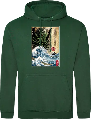 Great Cthulhu in Japan woodblock