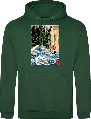Great Cthulhu in Japan woodblock