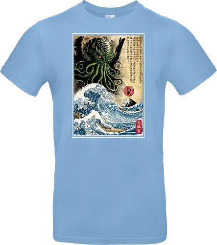 Great Cthulhu in Japan woodblock