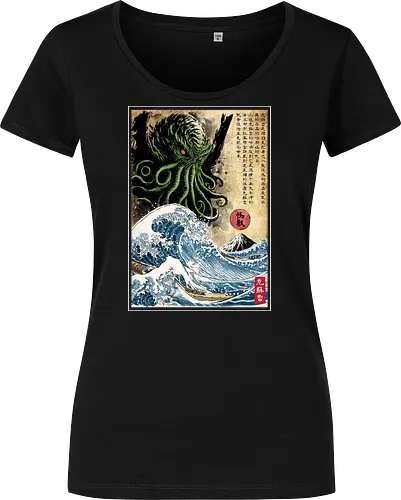 Great Cthulhu in Japan woodblock
