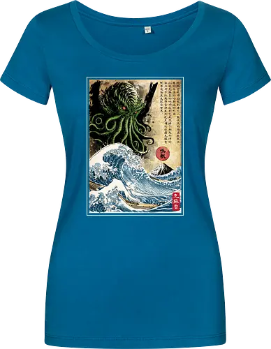 Great Cthulhu in Japan woodblock