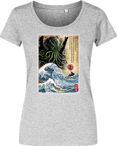 Great Cthulhu in Japan woodblock