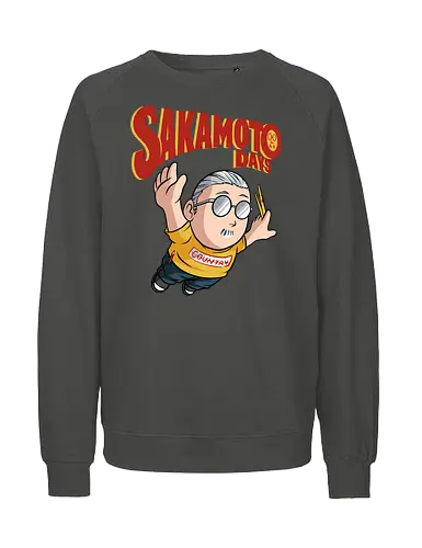 flying sakamoto  - shounen, sakamotodays, order, anime, manga, gangster, fatman, diet, oldman, cool, hitman - Fairtrade Sweatshirt