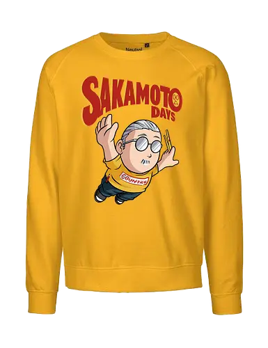 flying sakamoto  - shounen, sakamotodays, order, anime, manga, gangster, fatman, diet, oldman, cool, hitman - Fairtrade Sweatshirt