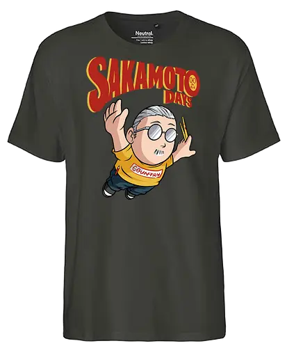 flying sakamoto  - shounen, sakamotodays, order, anime, manga, gangster, fatman, diet, oldman, cool, hitman - Fairtrade T-Shirt