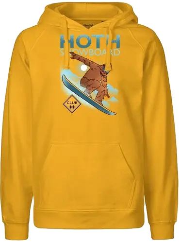 Hoth Snowboard Club  - 80s, cold, nostalgia, planet, retro, sci fi, science fiction, snow, snowboard, snowboarder, snowboarding, sports, vintage, winter, extreme sport - Fairtrade Hoodie