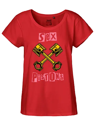 Sex Pistons Parody Art - ian curtis, joke, Music, meme, new order, parody, post punk, unknown pleasures, vintage, music, funny, pop, funny quote, funny sayings, geek, humor - Fairtrade Girl Shirt