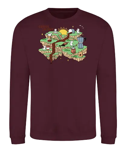 Coffee Island - coffee tools, coffee time, coffee, morning coffee, coffee addict, coffee lover, arabica, robusta, cat, kawaii - Sweatshirt