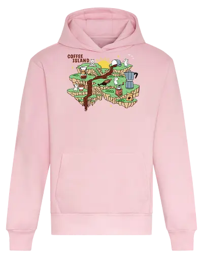 Coffee Island - coffee tools, coffee time, coffee, morning coffee, coffee addict, coffee lover, arabica, robusta, cat, kawaii - Heavyweight Hoodie