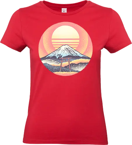 Calm Sunset - Sun, nature, sunset, Japan, Japanese, mountain - Standard T-Shirt (Frauen)