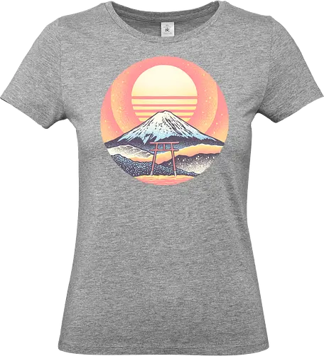 Calm Sunset - Sun, nature, sunset, Japan, Japanese, mountain - Standard T-Shirt (Frauen)