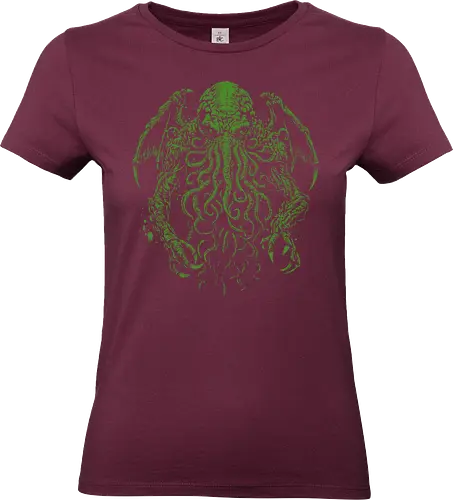 Great old one behind the shadows green - cthulhu, lovecraft, novels, octopus, green - Standard T-Shirt (Frauen)