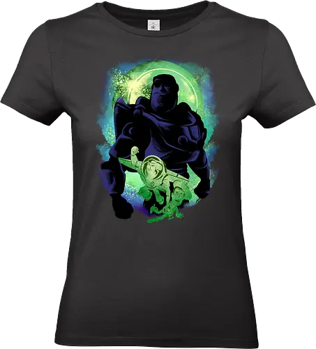 friendship never end - woody, buzz, lightyear, abstract, silhouette, sherif, astronaut, cartoon, bestfriend, valentine, love, care, family, 80s, cool, galaxy, negative space, glow, dramatic, movie, kids, children, childhood, 90s, friendship - Standard T-Shirt (Frauen)