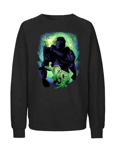 friendship never end - woody, buzz, lightyear, abstract, silhouette, sherif, astronaut, cartoon, bestfriend, valentine, love, care, family, 80s, cool, galaxy, negative space, glow, dramatic, movie, kids, children, childhood, 90s, friendship - Fairtrade Sweatshirt