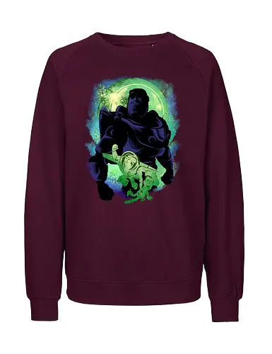 friendship never end - woody, buzz, lightyear, abstract, silhouette, sherif, astronaut, cartoon, bestfriend, valentine, love, care, family, 80s, cool, galaxy, negative space, glow, dramatic, movie, kids, children, childhood, 90s, friendship - Fairtrade Sweatshirt