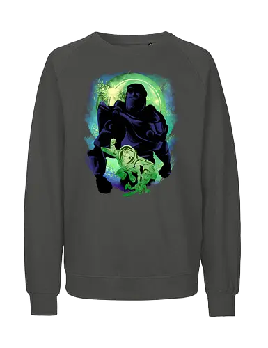 friendship never end - woody, buzz, lightyear, abstract, silhouette, sherif, astronaut, cartoon, bestfriend, valentine, love, care, family, 80s, cool, galaxy, negative space, glow, dramatic, movie, kids, children, childhood, 90s, friendship - Fairtrade Sweatshirt