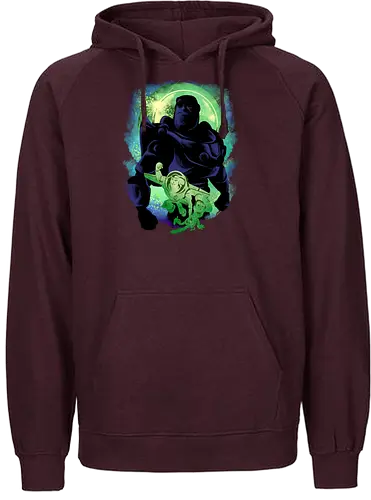 friendship never end - woody, buzz, lightyear, abstract, silhouette, sherif, astronaut, cartoon, bestfriend, valentine, love, care, family, 80s, cool, galaxy, negative space, glow, dramatic, movie, kids, children, childhood, 90s, friendship - Fairtrade Hoodie