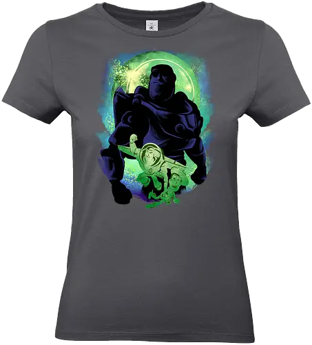 friendship never end - woody, buzz, lightyear, abstract, silhouette, sherif, astronaut, cartoon, bestfriend, valentine, love, care, family, 80s, cool, galaxy, negative space, glow, dramatic, movie, kids, children, childhood, 90s, friendship - Standard T-Shirt (Frauen)