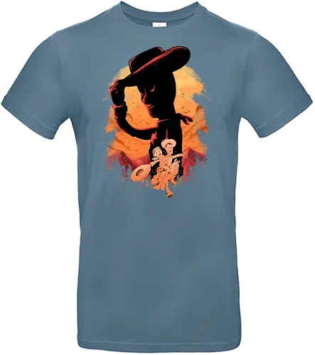 sweet memories - astronaut, cartoon, 80s, cool, galaxy, negative space, glow, dramatic, movie, kids, children, childhood, 90s, friendship, bestfriend, valentine, love, care, family, silhouette, sherif, woody, buzz, lightyear, abstract - Standard T-Shirt