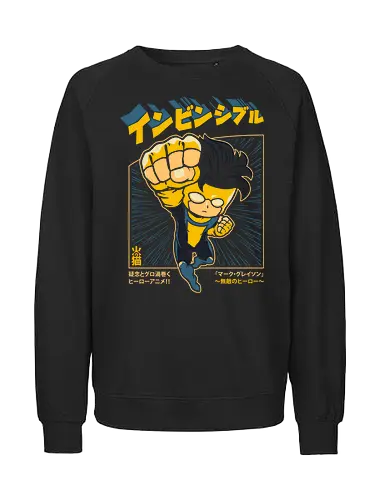 Invincible Chibi - invincible, omni man, grayson, viltrumite, sups, superhero, comic book, comic magazine, cartoon, chibi, cute, anime, japanese, manga, japan - Fairtrade Sweatshirt