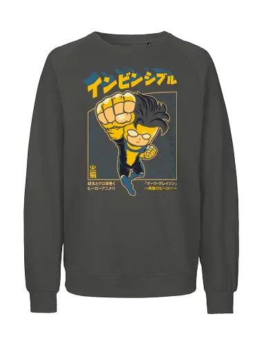 Invincible Chibi - invincible, omni man, grayson, viltrumite, sups, superhero, comic book, comic magazine, cartoon, chibi, cute, anime, japanese, manga, japan - Fairtrade Sweatshirt