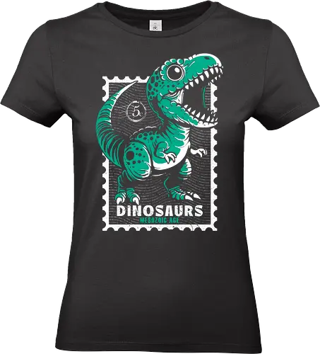 Dino Stamp - dino, dinosaur, geek, pop, tt rex, t-rexx, funn - Standard T-Shirt (Frauen)