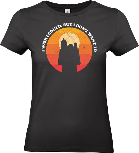 I wish I could, but i don't want to - funny, 70s, 80s, animal, beagle, chill, cute, dog, doghouse, funny quote, funny slogan, nostalgia, pet, sarcasm, vintage - Standard T-Shirt (Frauen)