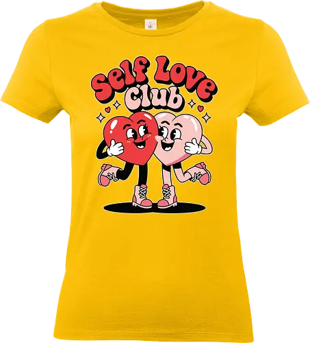 Self Love Club - self love, cartoon, hearts, love, friendship, stars, playful, cheerful, graphic, design - Standard T-Shirt (Frauen)