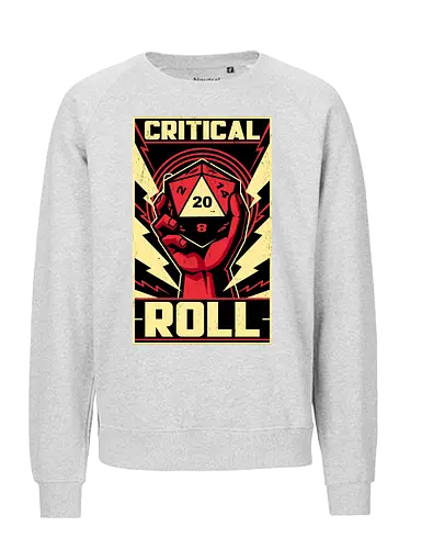 Critical Roll RPG Revolution - Rpg, Role-play, Role-playing, Dungeon Master, Pen and Paper, Dungeon, Dice, D20, Adventure, Fantasy, Critical Hit - Fairtrade Sweatshirt