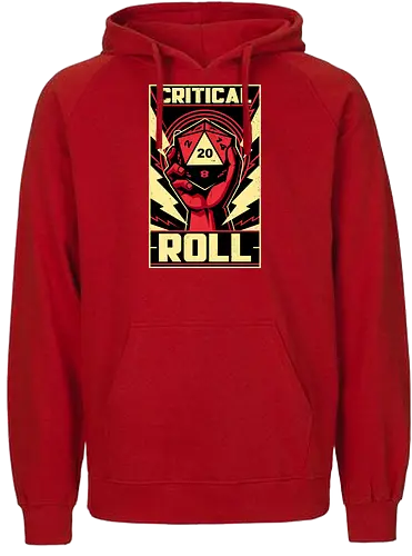 Critical Roll RPG Revolution - Rpg, Role-play, Role-playing, Dungeon Master, Pen and Paper, Dungeon, Dice, D20, Adventure, Fantasy, Critical Hit - Fairtrade Hoodie
