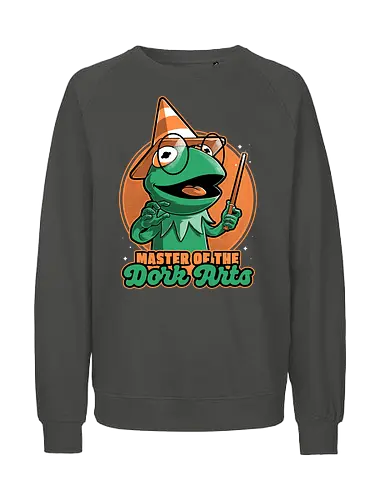 Dark Magic Frog  - puppet, animal, dark, occult, occultism, magic, magical, magician, cute, puppets, nerd, geek, fun, funny, frog - Fairtrade Sweatshirt