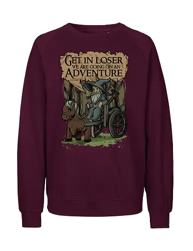 Medieval Wizard Adventure - fantasy, adventure, book, movie, wizard, grey, rpg, loser meme - Fairtrade Sweatshirt