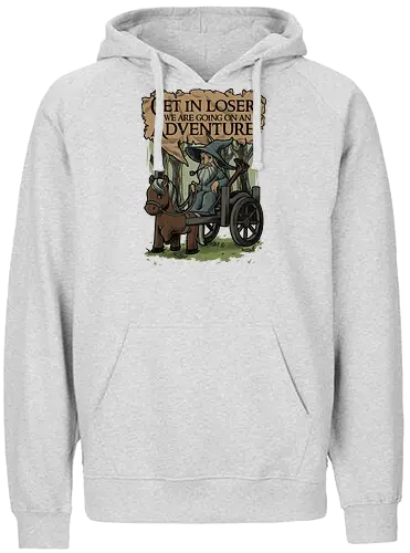 Medieval Wizard Adventure - fantasy, adventure, book, movie, wizard, grey, rpg, loser meme - Fairtrade Hoodie