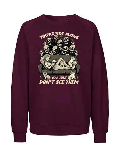 Ghosts and Cats Everywhere - Ghosts, cat, pet, Cats, cute, fun, funny, cosmic horror, horror, ghost, stories, dead, spirits, zombies, book, bookworm, books, relax, scary, creepy, scared, evil - Fairtrade Sweatshirt