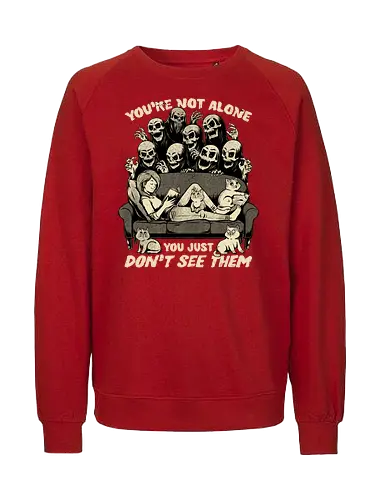 Ghosts and Cats Everywhere - Ghosts, cat, pet, Cats, cute, fun, funny, cosmic horror, horror, ghost, stories, dead, spirits, zombies, book, bookworm, books, relax, scary, creepy, scared, evil - Fairtrade Sweatshirt