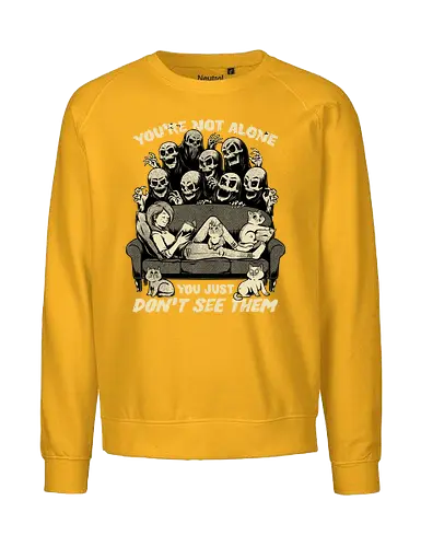 Ghosts and Cats Everywhere - Ghosts, cat, pet, Cats, cute, fun, funny, cosmic horror, horror, ghost, stories, dead, spirits, zombies, book, bookworm, books, relax, scary, creepy, scared, evil - Fairtrade Sweatshirt