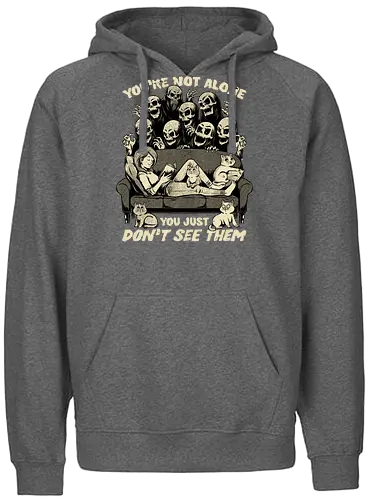 Ghosts and Cats Everywhere - Ghosts, cat, pet, Cats, cute, fun, funny, cosmic horror, horror, ghost, stories, dead, spirits, zombies, book, bookworm, books, relax, scary, creepy, scared, evil - Fairtrade Hoodie