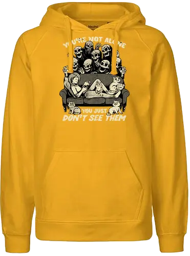 Ghosts and Cats Everywhere - Ghosts, cat, pet, Cats, cute, fun, funny, cosmic horror, horror, ghost, stories, dead, spirits, zombies, book, bookworm, books, relax, scary, creepy, scared, evil - Fairtrade Hoodie