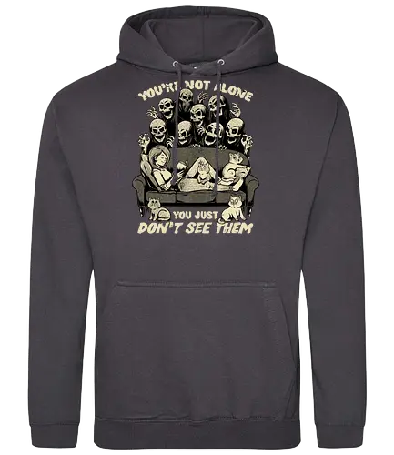 Ghosts and Cats Everywhere - Ghosts, cat, pet, Cats, cute, fun, funny, cosmic horror, horror, ghost, stories, dead, spirits, zombies, book, bookworm, books, relax, scary, creepy, scared, evil - Standard Hoodie