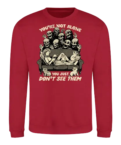 Ghosts and Cats Everywhere - Ghosts, cat, pet, Cats, cute, fun, funny, cosmic horror, horror, ghost, stories, dead, spirits, zombies, book, bookworm, books, relax, scary, creepy, scared, evil - Sweatshirt