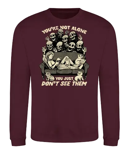 Ghosts and Cats Everywhere - Ghosts, cat, pet, Cats, cute, fun, funny, cosmic horror, horror, ghost, stories, dead, spirits, zombies, book, bookworm, books, relax, scary, creepy, scared, evil - Sweatshirt