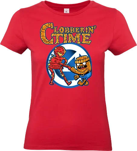 Clobberin Friends - clobberin, time, fantastic, comic, hero, superhero, adventure, parody, demonigote - Standard T-Shirt (Frauen)
