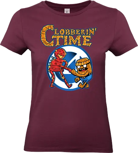 Clobberin Friends - clobberin, time, fantastic, comic, hero, superhero, adventure, parody, demonigote - Standard T-Shirt (Frauen)