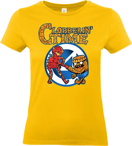 Clobberin Friends - clobberin, time, fantastic, comic, hero, superhero, adventure, parody, demonigote - Standard T-Shirt (Frauen)