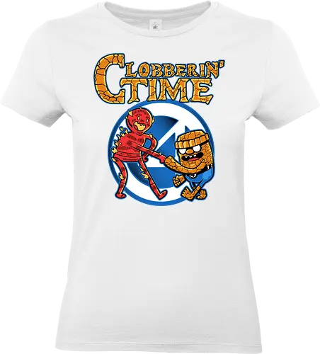 Clobberin Friends - clobberin, time, fantastic, comic, hero, superhero, adventure, parody, demonigote - Standard T-Shirt (Frauen)