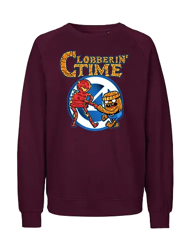 Clobberin Friends - clobberin, time, fantastic, comic, hero, superhero, adventure, parody, demonigote - Fairtrade Sweatshirt